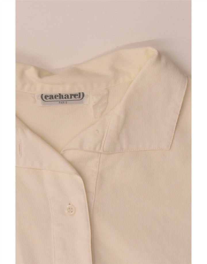 Bluză cămașă cu mânecă scurtă pentru femei Cacharel UK 14 Medium White