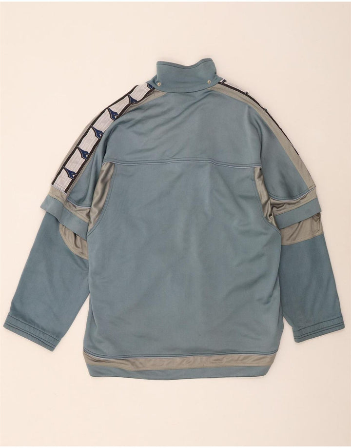 Jachetă de trening grafică Diadora pentru bărbați, mare, albastru, color block