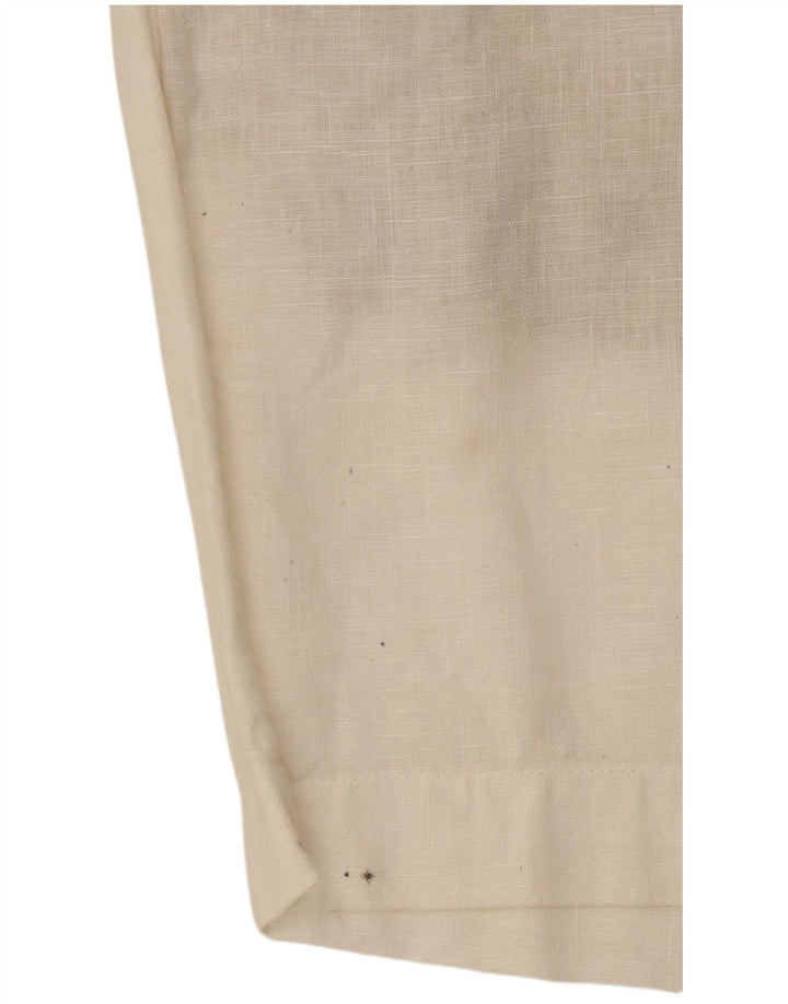 Pantaloni scurți chino pentru femei Zara mici W30, in alb