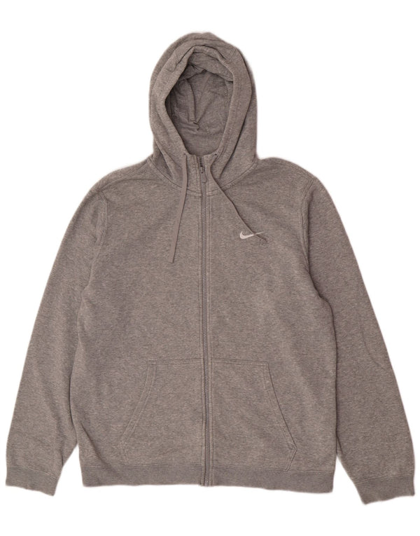 Pulover Nike pentru bărbați, cu fermoar, bumbac, mare, gri sport