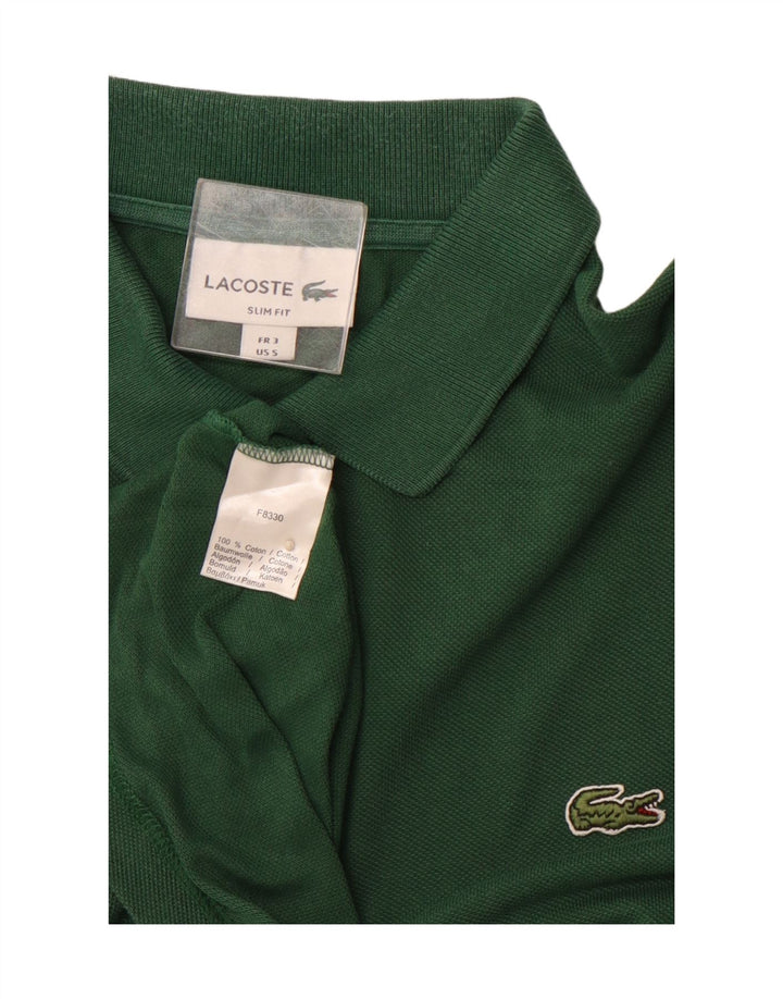 Tricou polo pentru bărbați LACOSTE Slim Fit Mărimea 3 Bumbac verde mic