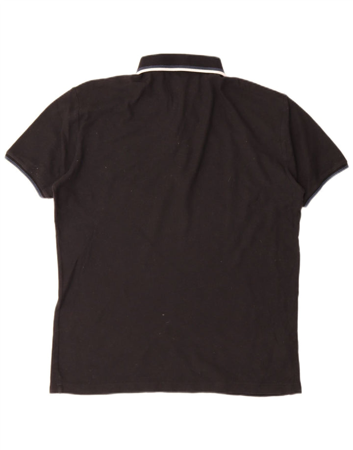 PENGUIN Mens Polo Shirt Medium Black Cotton