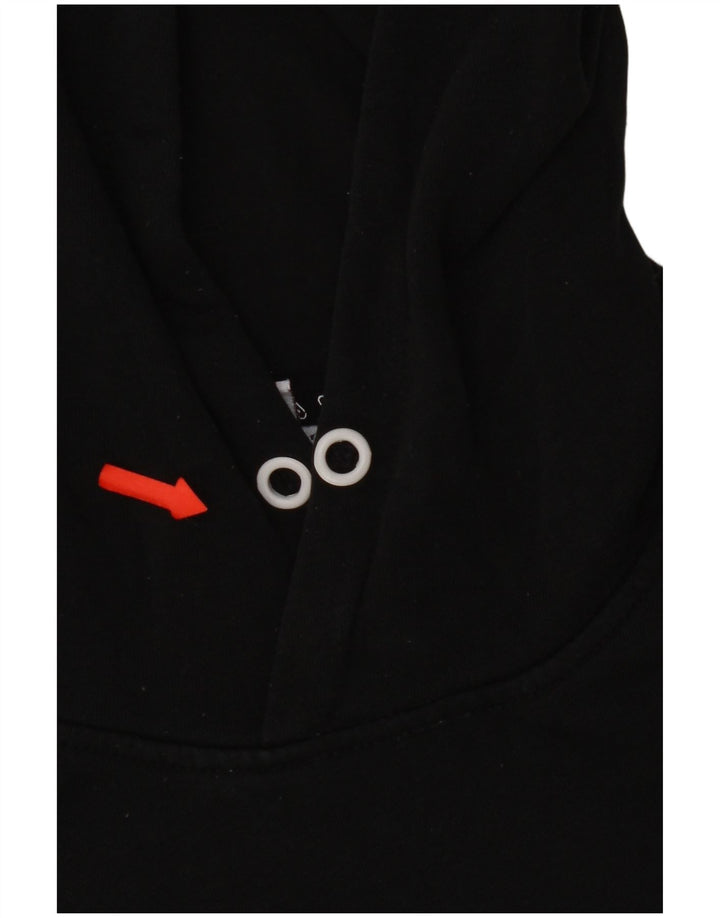 Jumper Fila Crop Graphic Oversized Hoodie pentru femei UK 14 Medium Black