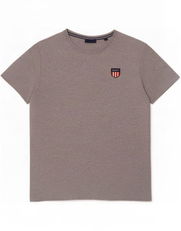 Gant Bărbați Tricou Top Medium Gri Pete Bumbac