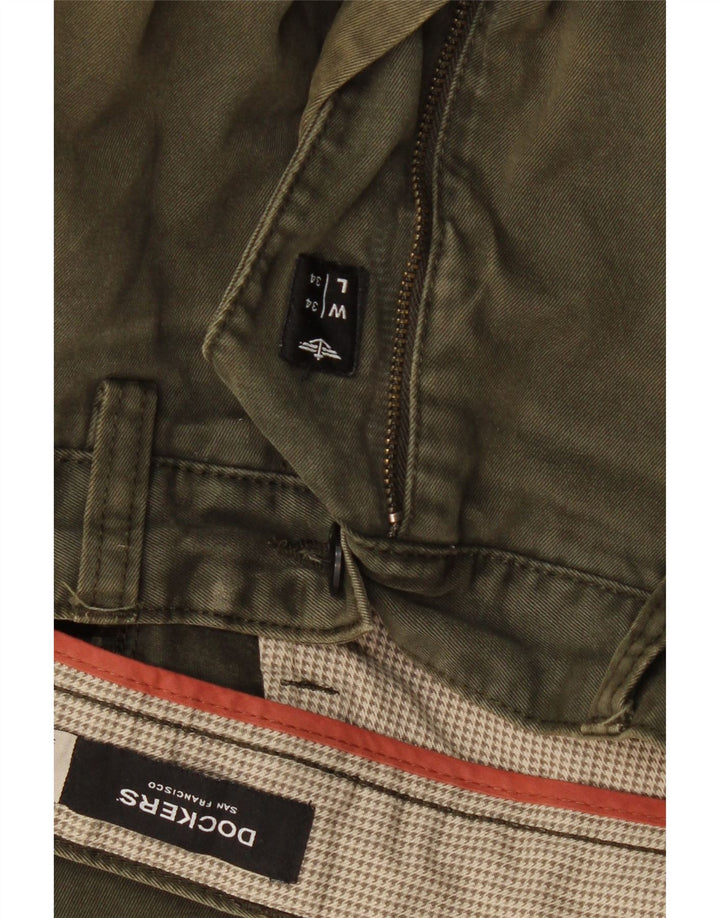 Pantaloni chino drepți pentru bărbați DOCKERS L34 L30 bumbac kaki