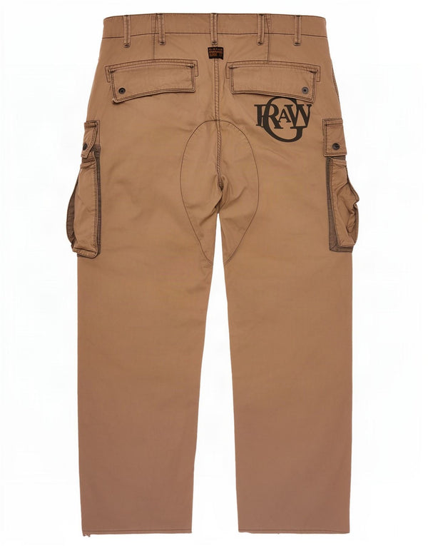 Pantaloni cargo drepti cu grafic G-Star pentru bărbați L30 L28 bumbac maro