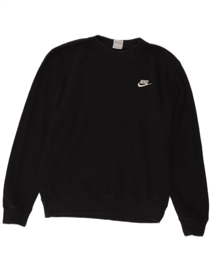 Pulover Nike pentru bărbați, bumbac mic, negru