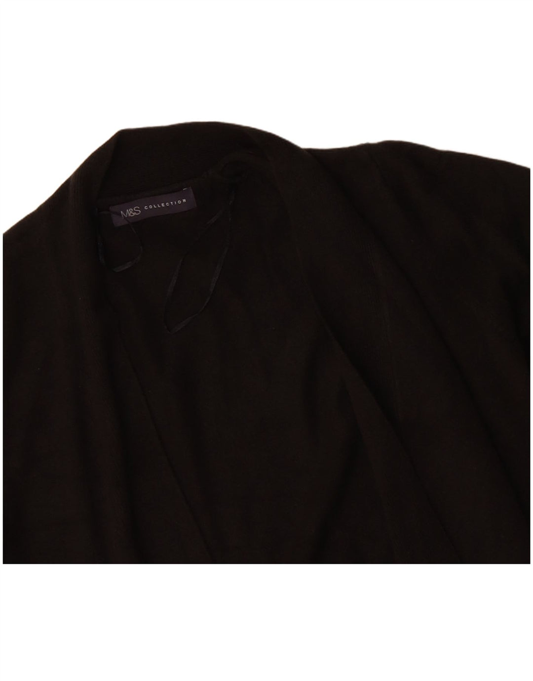 MARKS & SPENCER Pulover cardigan deschis pentru femei UK 14 Medium Black Acrylic