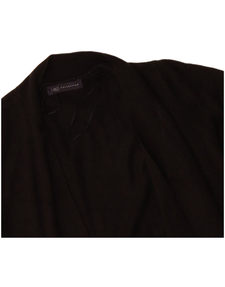 MARKS & SPENCER Pulover cardigan deschis pentru femei UK 14 Medium Black Acrylic