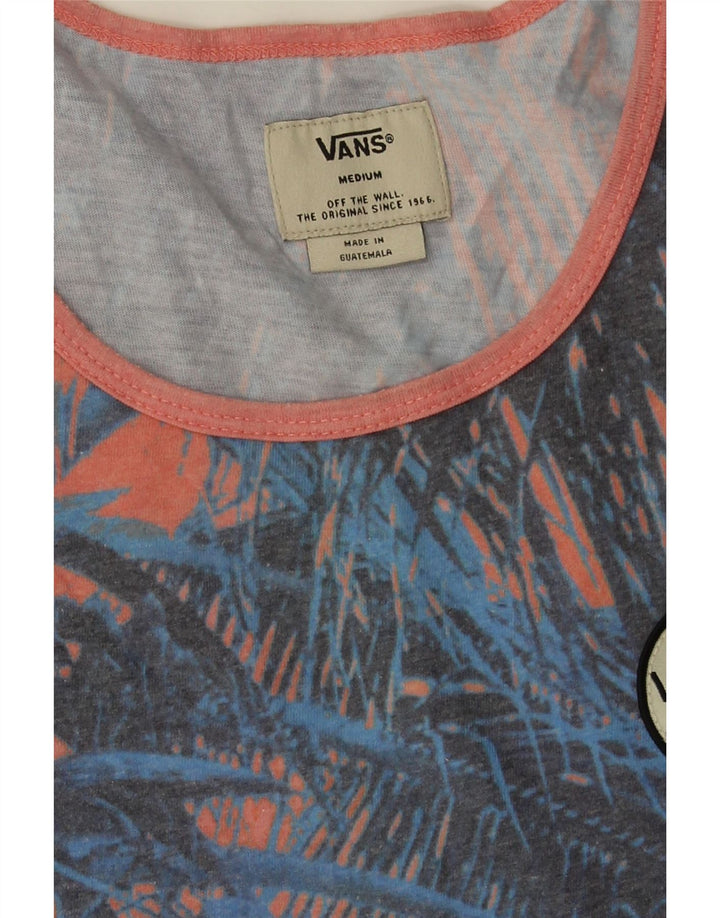 Top cu vestă grafică Vans pentru bărbați, poliester portocaliu mediu