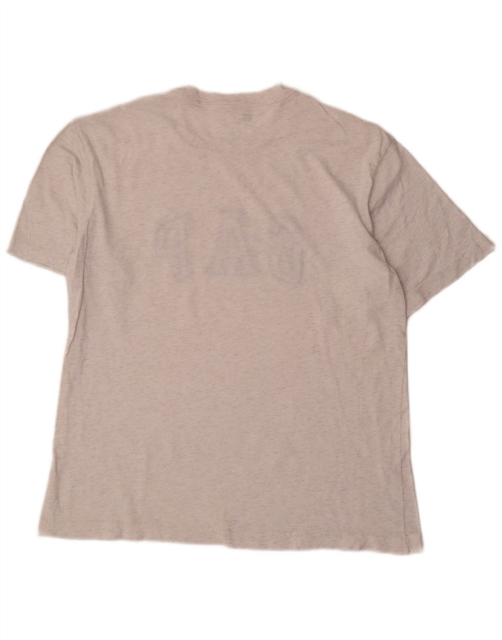 Tricou grafic pentru bărbați Gap Top Mediu Gri bumbac cu pete