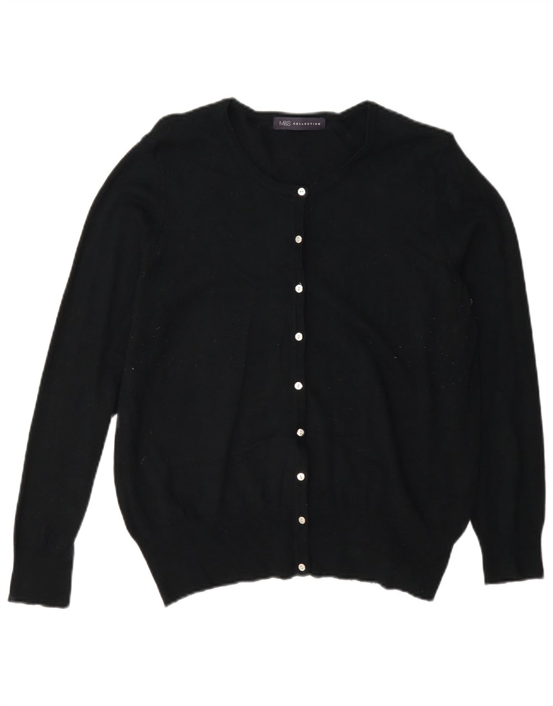 Pulover cardigan pentru femei Marks & Spencer UK 16 mare, negru, viscoză