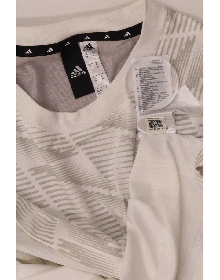Tricou Bărbați Adidas Top Mediu Alb Geometric Bumbac