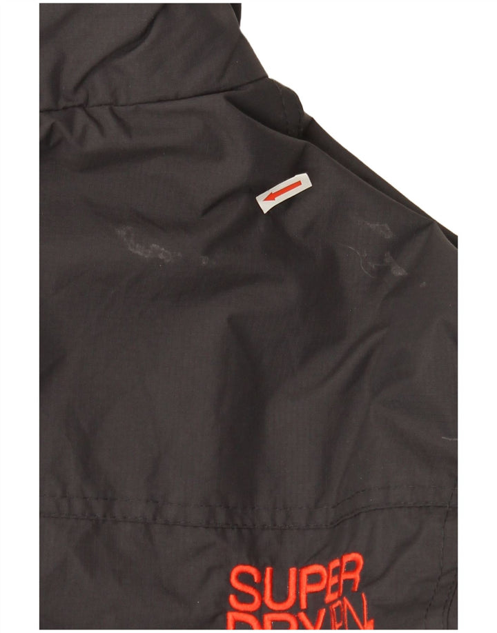 Jachetă bomber cu grafică The Windcheater Superdry pentru femei UK 14 Medium Black