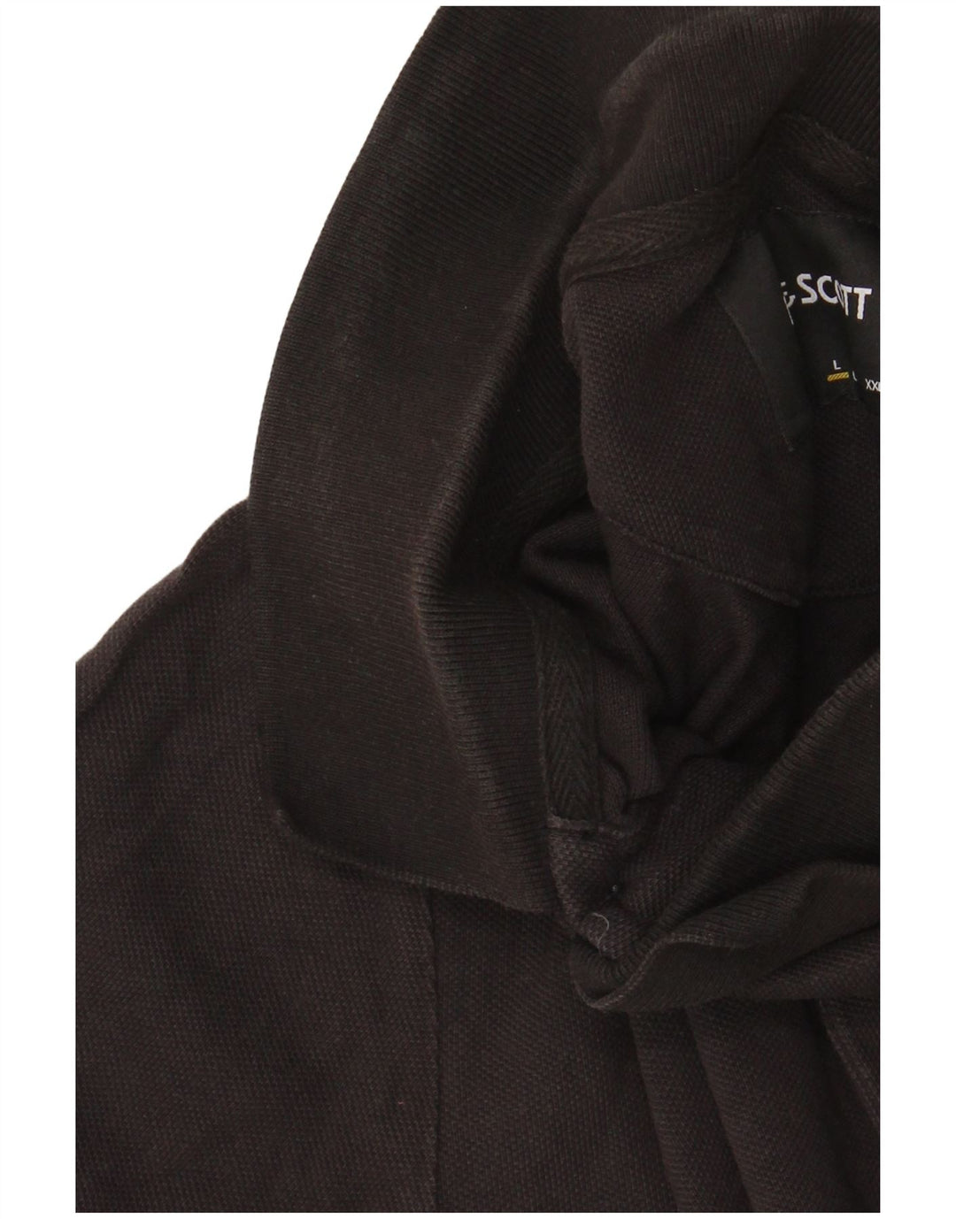 Tricou polo pentru bărbați Lyle & Scott, bumbac negru mare
