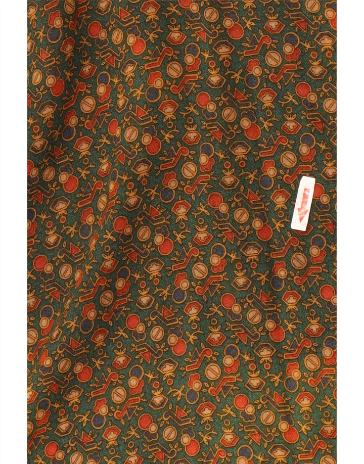 Cămașă Bărbați VINTAGE Kaki Geometrică Viscoză