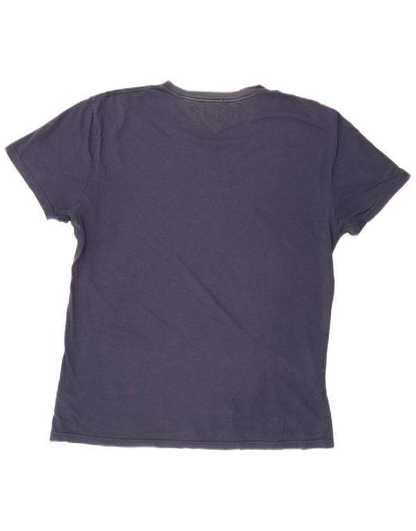 Tommy Hilfiger Mens Regular Fit Graphic T-Shirt Top Medium Navy Blue Cotton