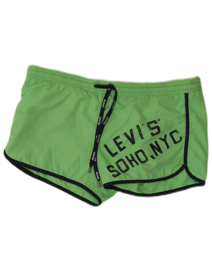 Pantaloni scurți de înot cu grafică Levi's pentru bărbați, poliester verde mare