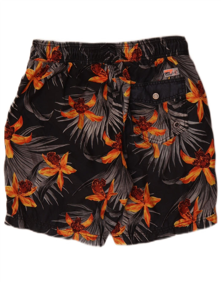 Pantaloni scurți de înot Superdry pentru bărbați, gri mediu, poliester floral