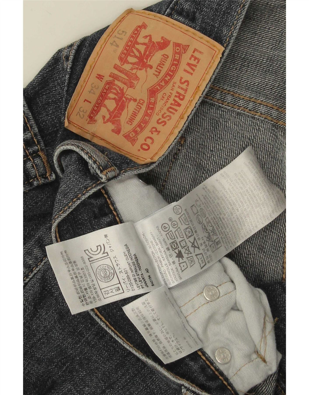 Blugi drepti pentru bărbați Levi's 514 Capri W34 L21 Bumbac albastru