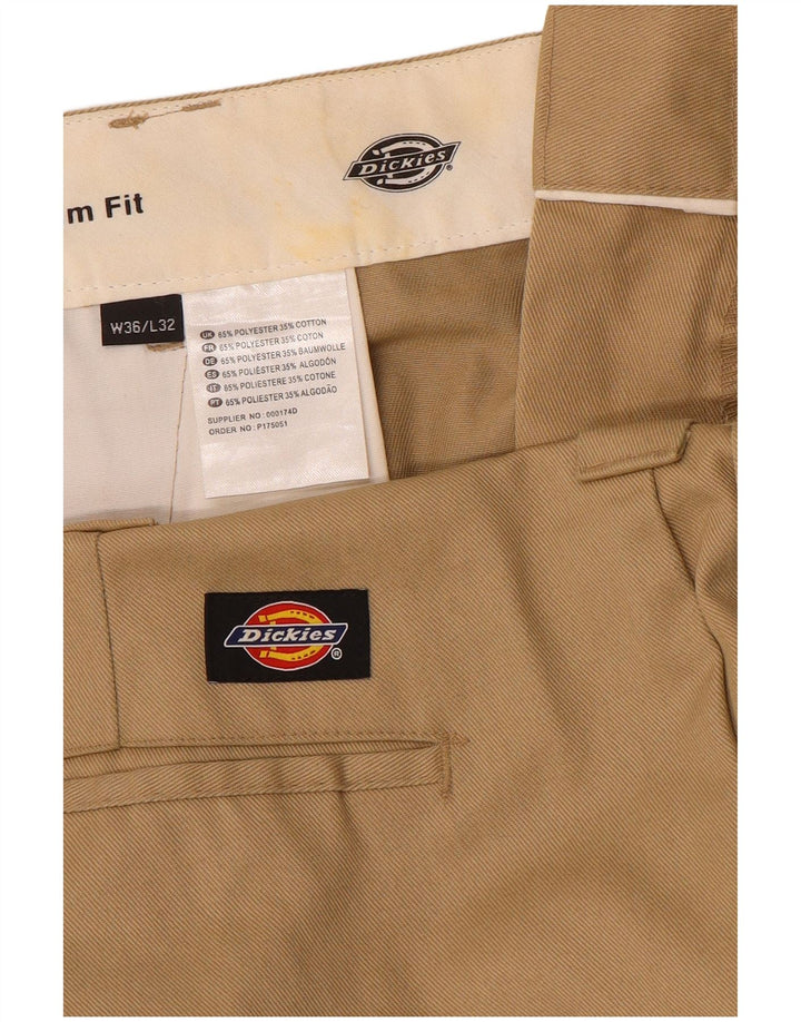 Pantaloni chino slim pentru bărbați Dickies W36 L32 poliester bej