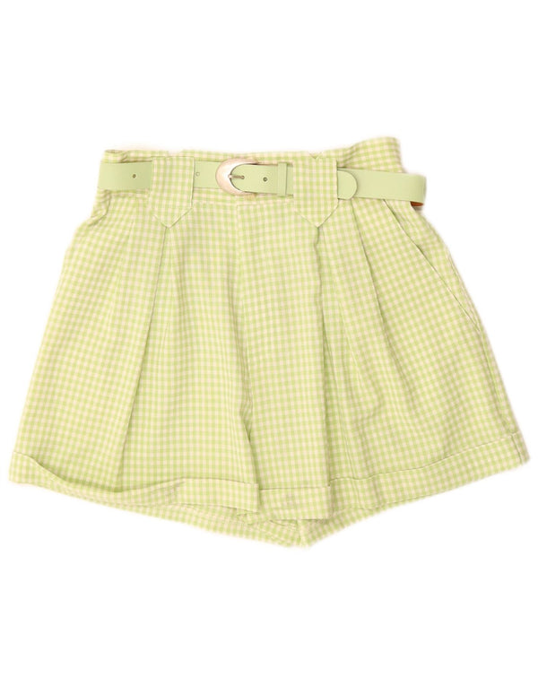 PIMKIE Pantaloni scurti chino cu talie înaltă pentru femei IT 44 Medium W26 Green Gingham