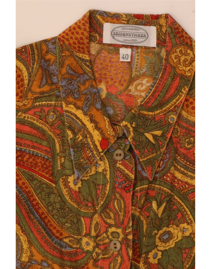 Cămașă Vintage pentru femei supradimensionată EU 40 Medium Multicolor Paisley
