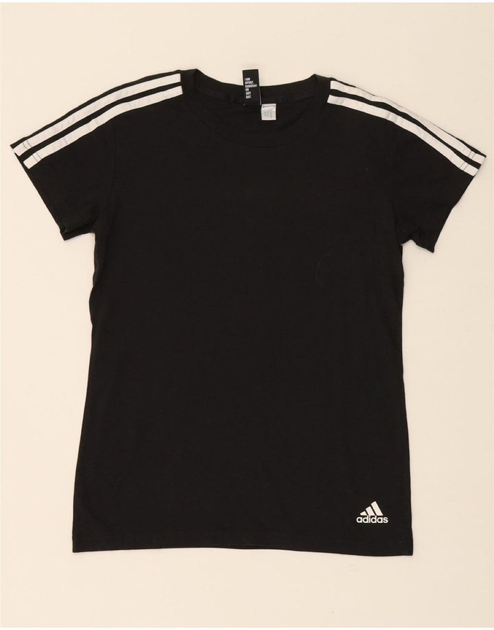 ADIDAS Womens T-Shirt Top UK 10 Small Black