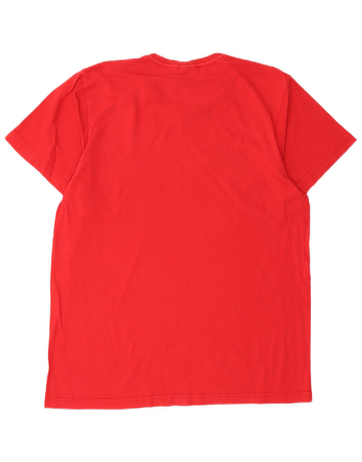 Tricou grafic pentru bărbați Adidas Top, bumbac roșu mediu