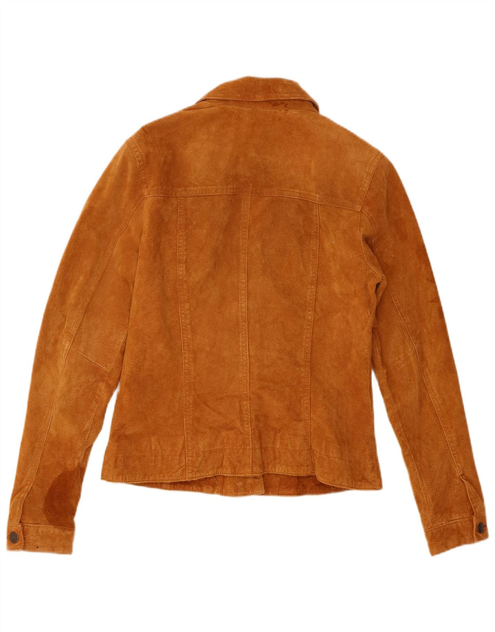 Jachetă de damă vintage din piele intoarsa EU 36 Mica Bej