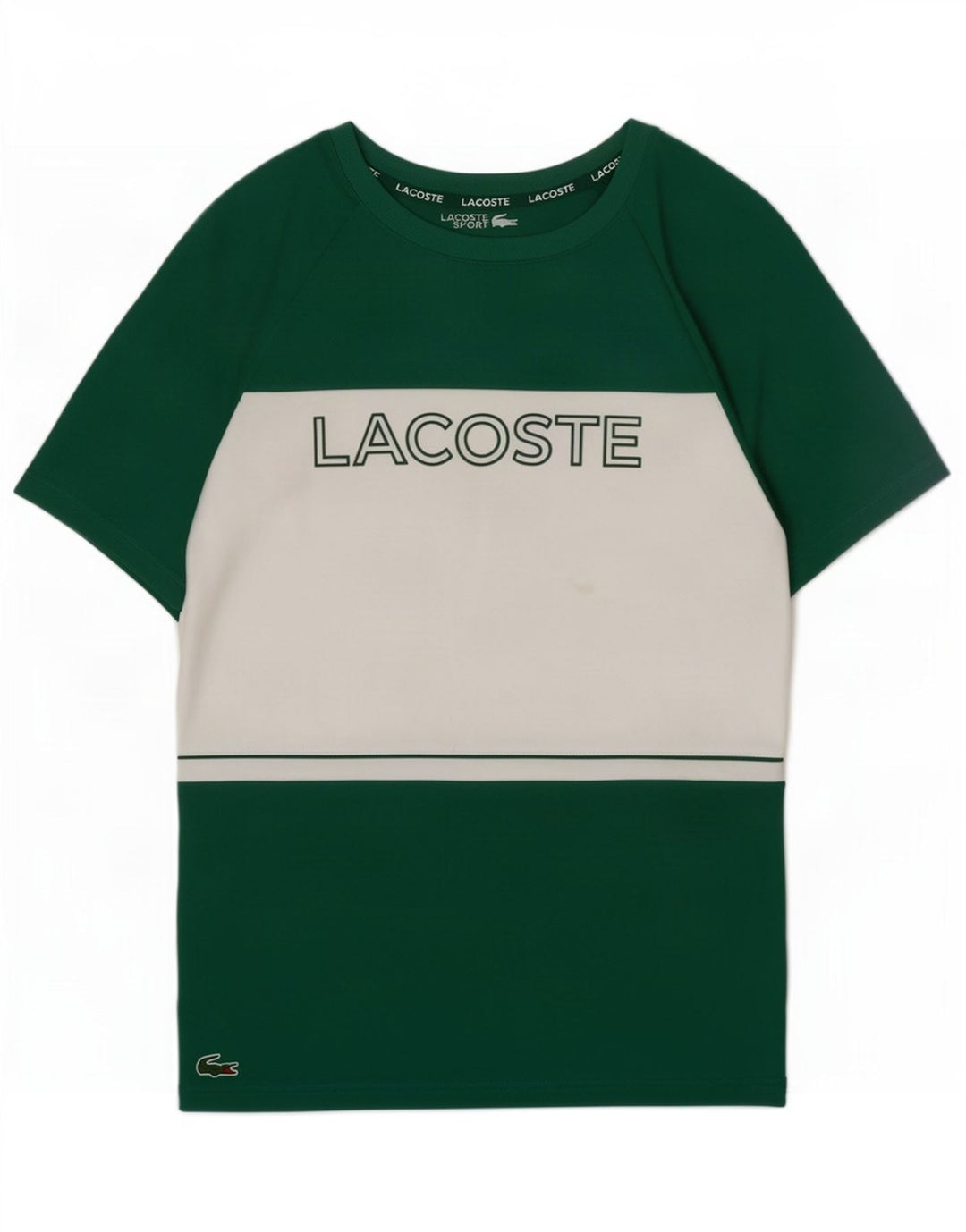 Tricou grafic pentru bărbați Lacoste Top Mărimea 3 Poliester color bloc verde mic