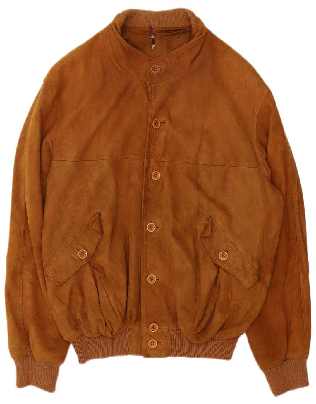 Bomber vintage pentru bărbați din piele intoarsa UK 40 mare, maro, din piele