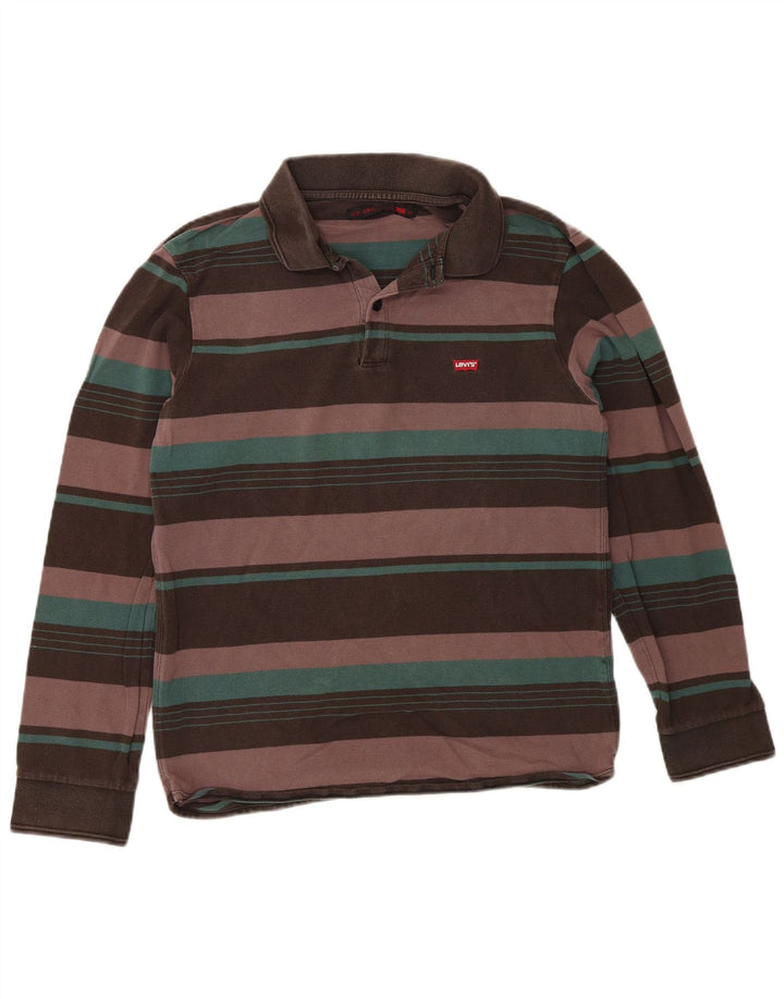 Tricou polo cu mânecă lungă pentru bărbați Levi's, cu dungi medii, multicolore
