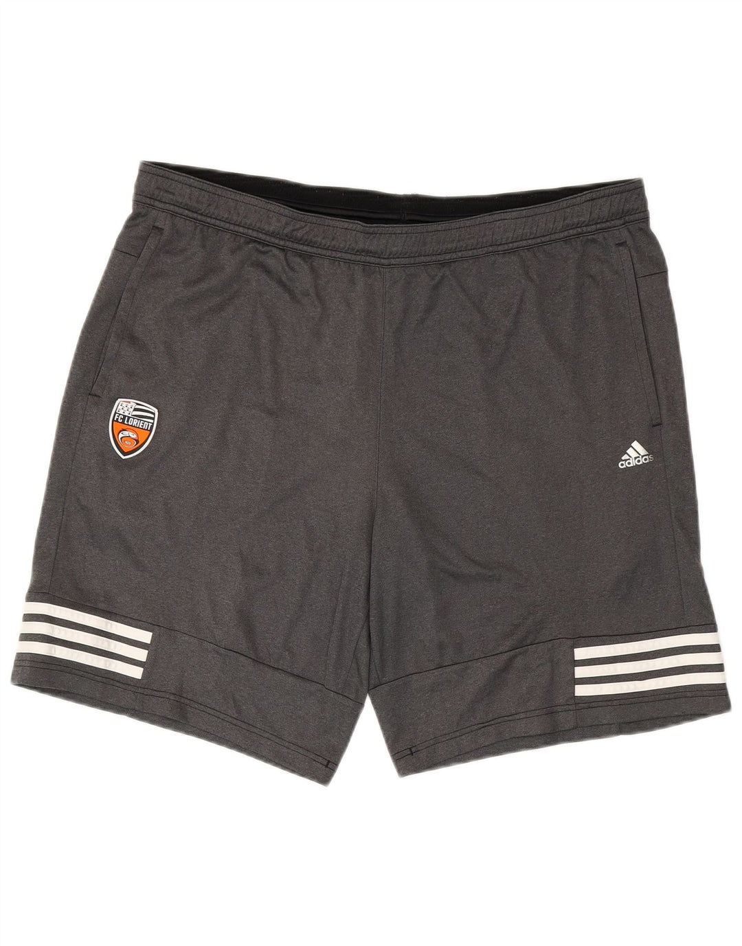 Pantaloni scurți sport ADIDAS FC Lorient pentru bărbați, mari, gri din poliester