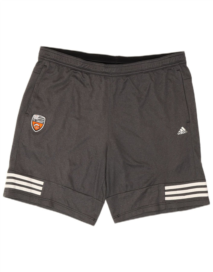 Pantaloni scurți sport ADIDAS FC Lorient pentru bărbați, mari, gri din poliester