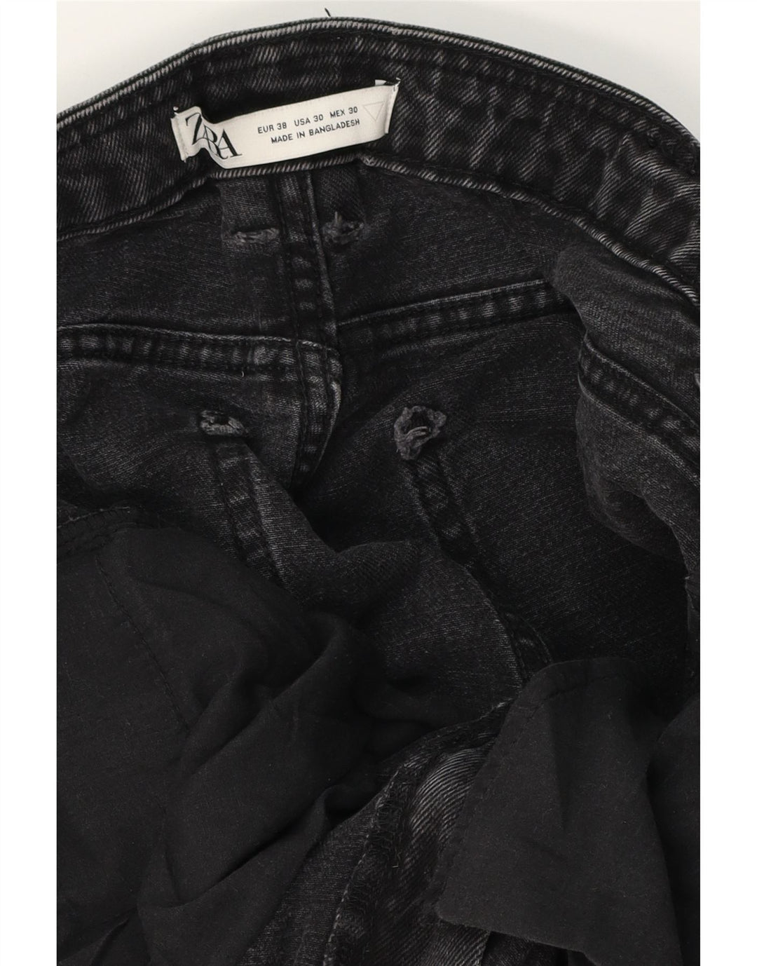 Pantaloni scurți din denim pentru bărbați Zara EU 38 Small W30 Negru