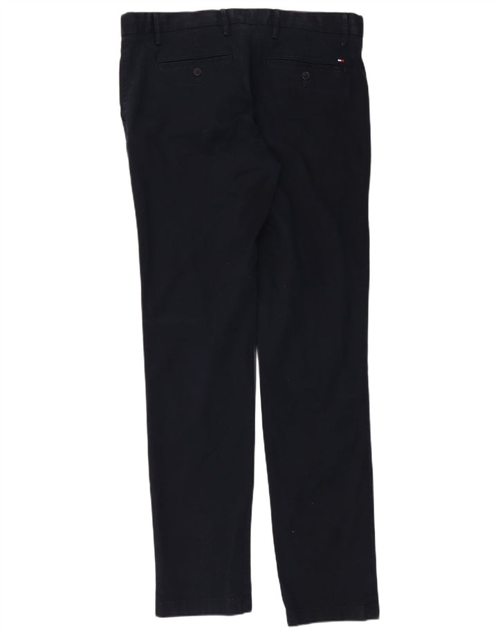 TOMMY HILFIGER Pantaloni chino subțiri pentru bărbați L36 L34 bumbac bleumarin