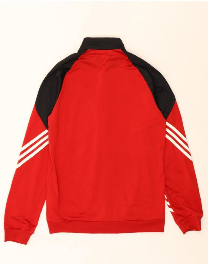ADIDAS Mens Tracksuit Top Jacket Small Red Colourblock Polyester Vintage Adidas and Second-Hand Adidas from Messina Hembry 