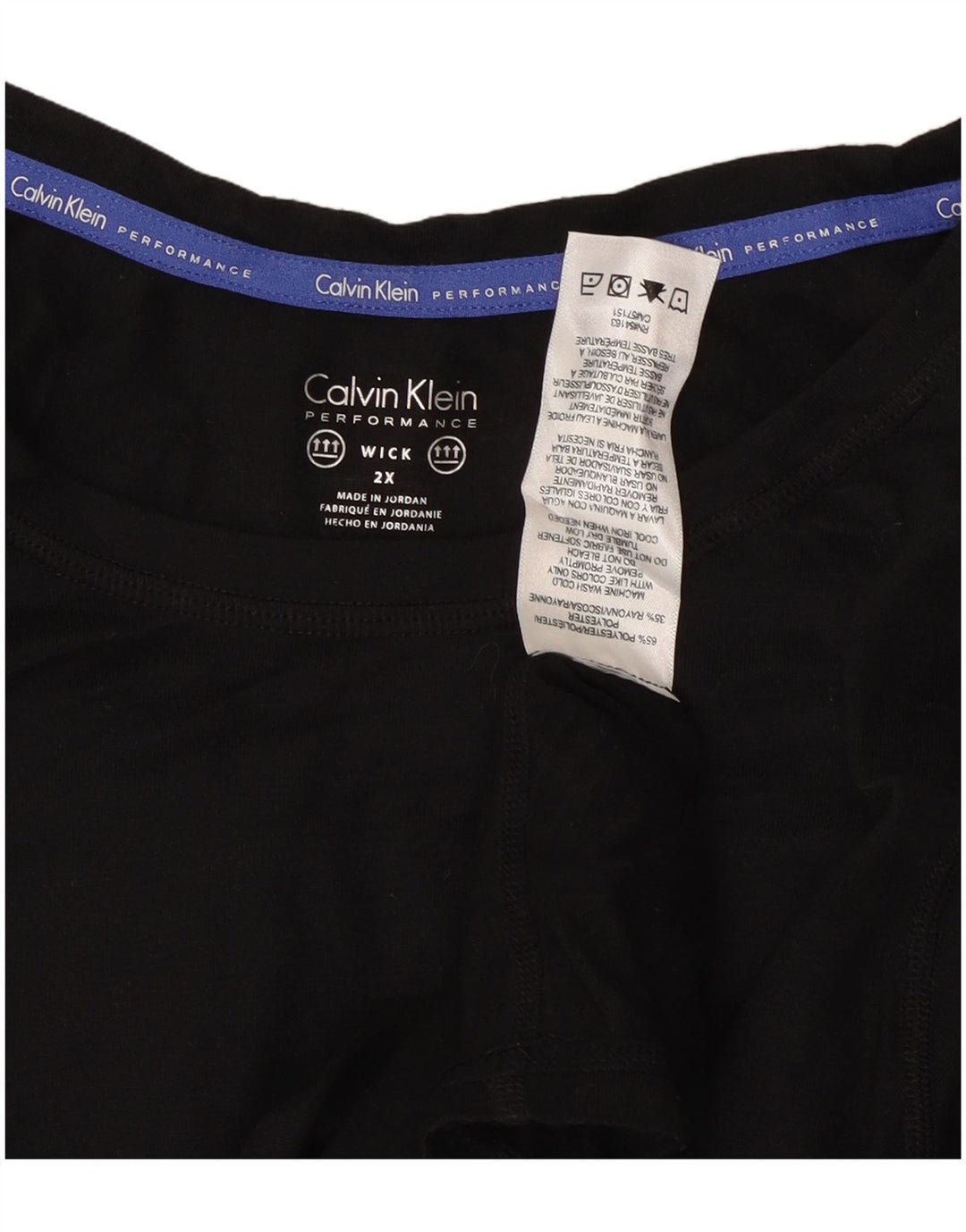 CALVIN KLEIN Tricou pentru femei Top UK 20 2XL Negru Poliester