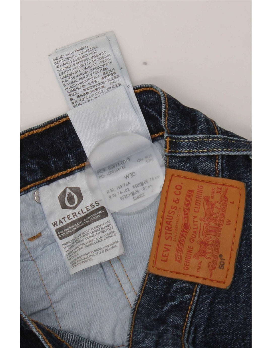 Pantaloni scurți Levi's 501 Denim W30 Medium Bluemarin Bumbac