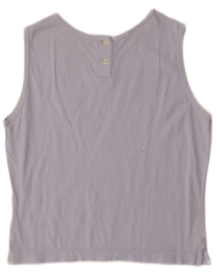 Vesta Lacoste Femei Top Marimea 44 Mare Bumbac Albastru