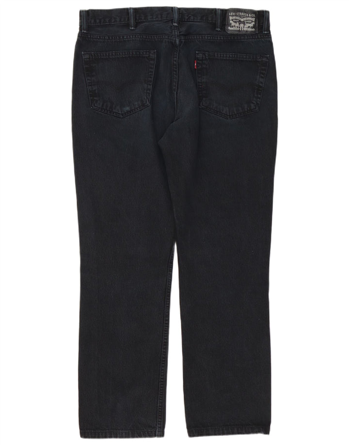 Blugi drepți distressed pentru bărbați Levi's W38 L32 bumbac negru