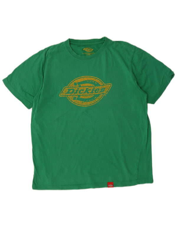 Tricou grafic pentru bărbați DICKIES Top mare din bumbac verde