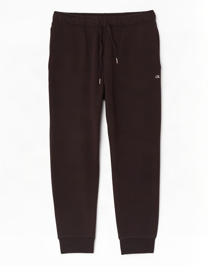 Pantaloni de trening Calvin Klein pentru bărbați, pantaloni de jogging, bumbac mediu negru