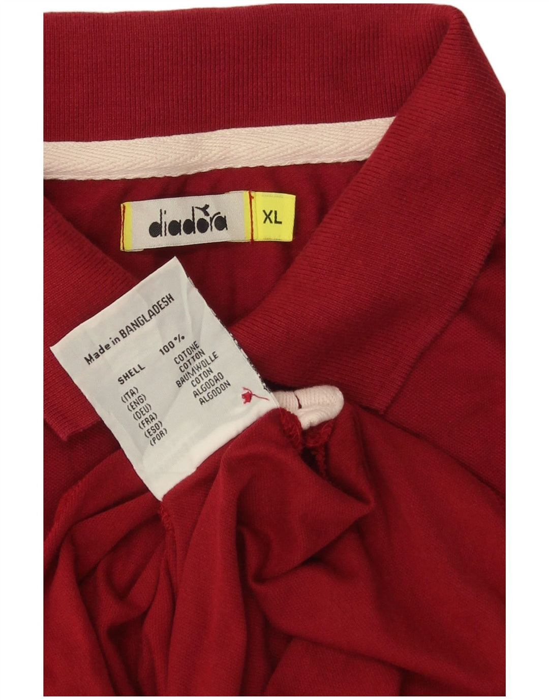 Tricou polo pentru bărbați Diadora XL bumbac roșu