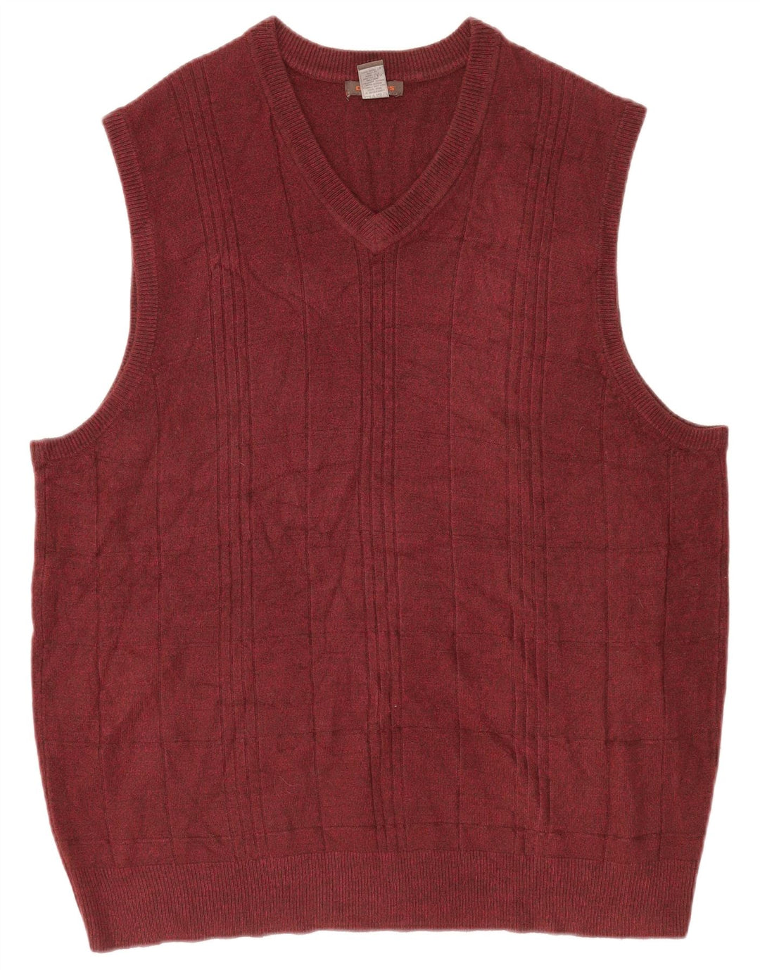 DOCKERS Vestă bărbătească Tank Top 2XL Bordeaux Check Acrylic