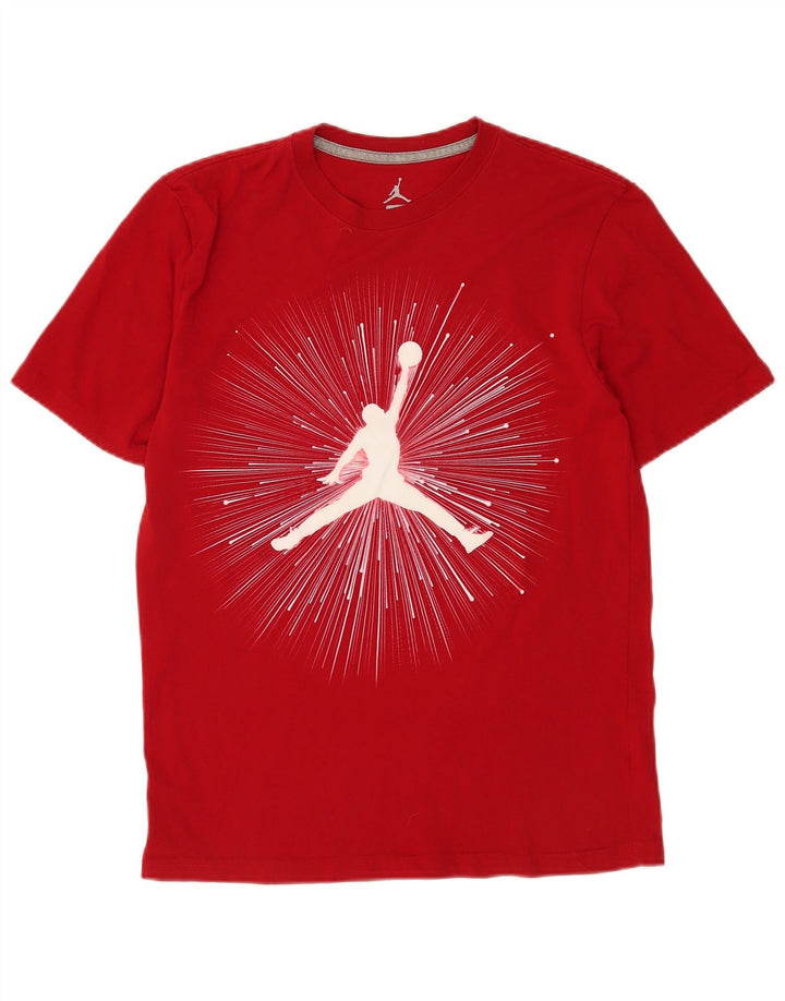 Tricou grafic Jordan pentru bărbați Top din bumbac roșu mediu