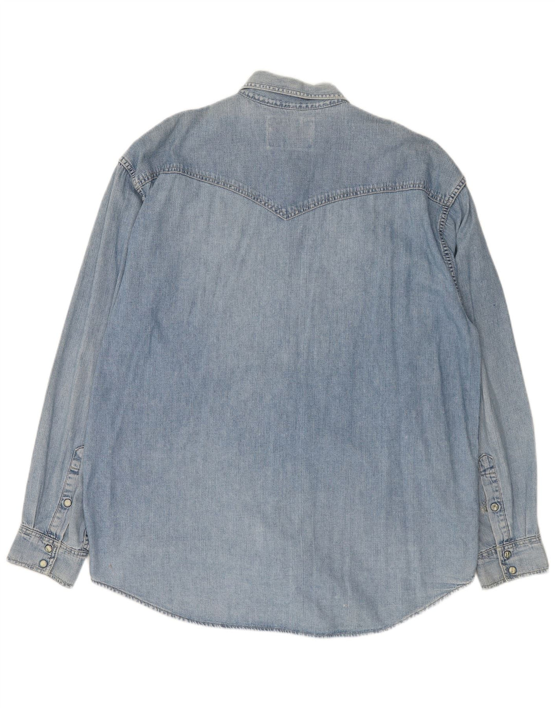 Cămașă din blugi pentru bărbați Wrangler, bumbac albastru 2XL