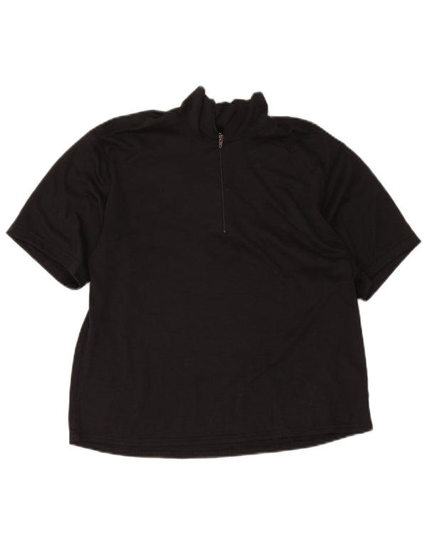 Tricou Patagonia pentru femei, cu fermoar, cu gât, UK 14 Poliester mediu negru