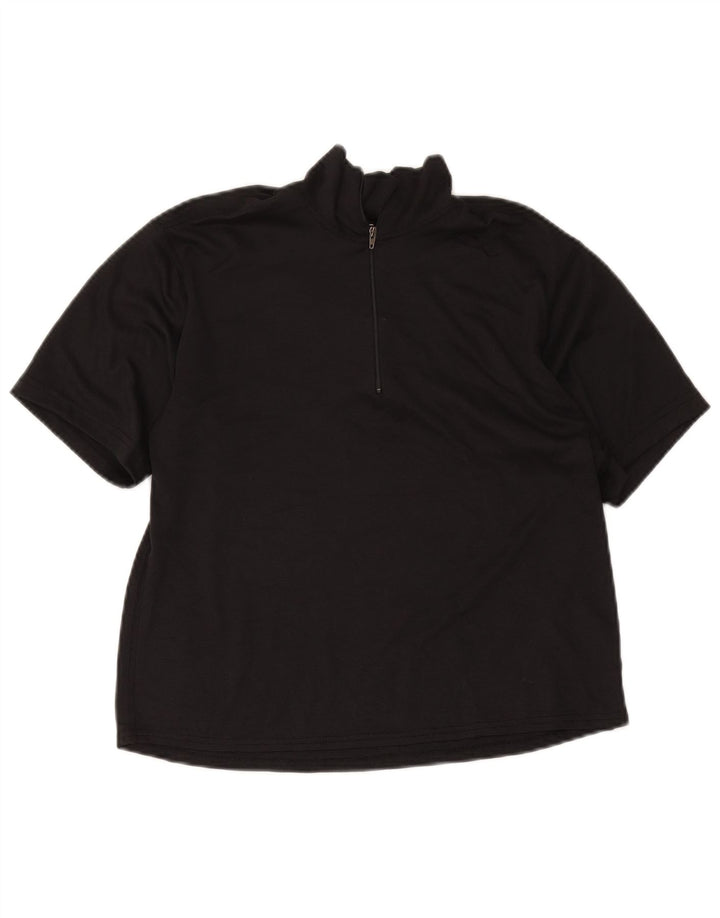 Tricou Patagonia pentru femei, cu fermoar, cu gât, UK 14 Poliester mediu negru